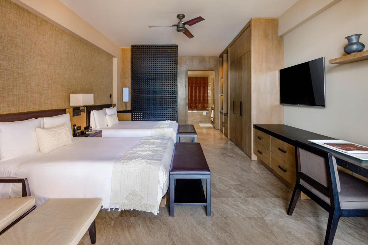 Deluxe Double Room with Two Double Beds, Balcony and Resort View