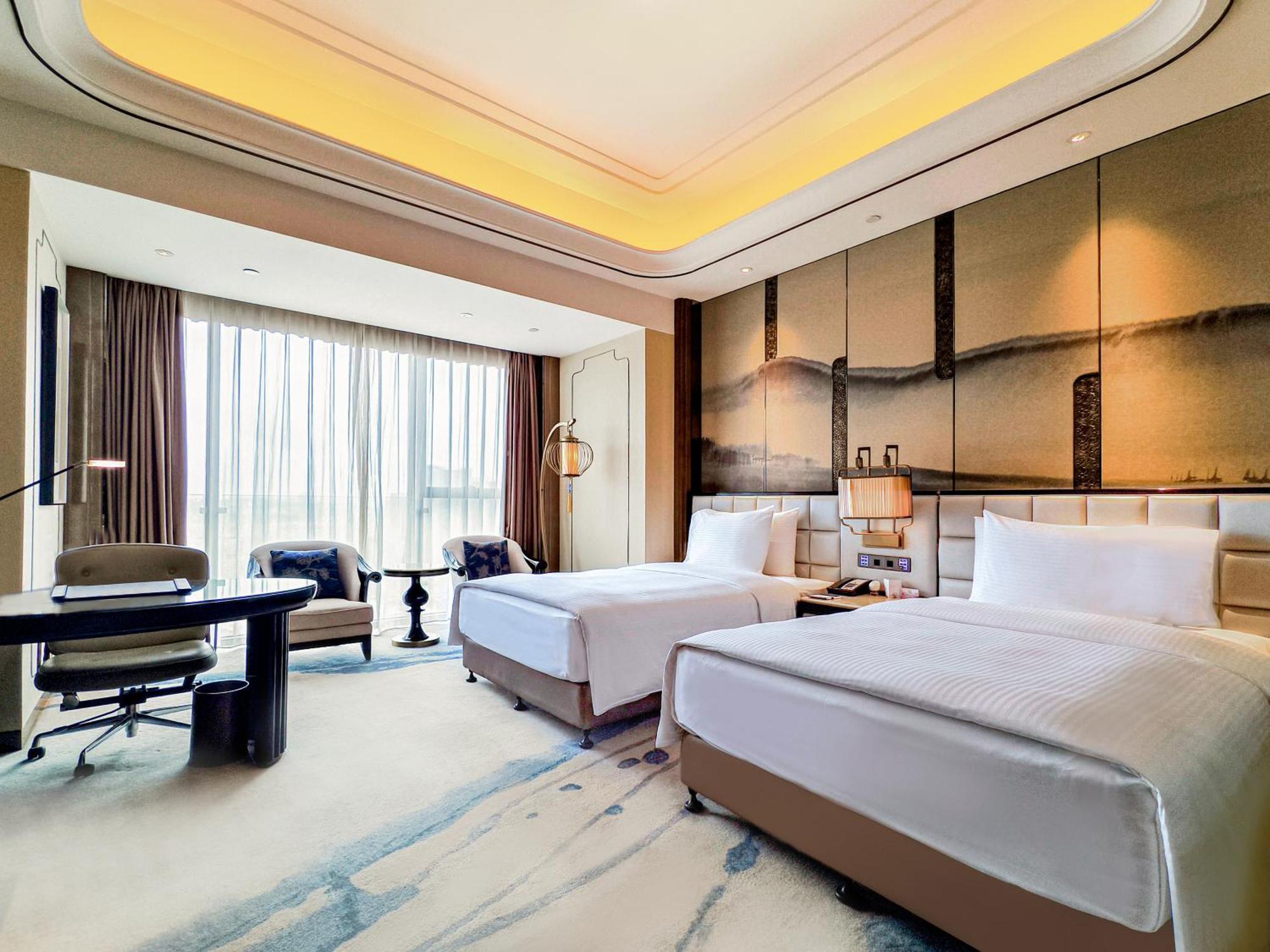 Deluxe Twin Room【Floor-to-ceiling window65 inches Project to a high-definition TV】,1604099481:JPEG