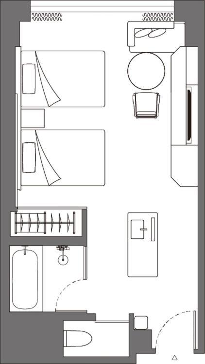 Scenic Twin Room with Two Double Beds and City View - High Floor