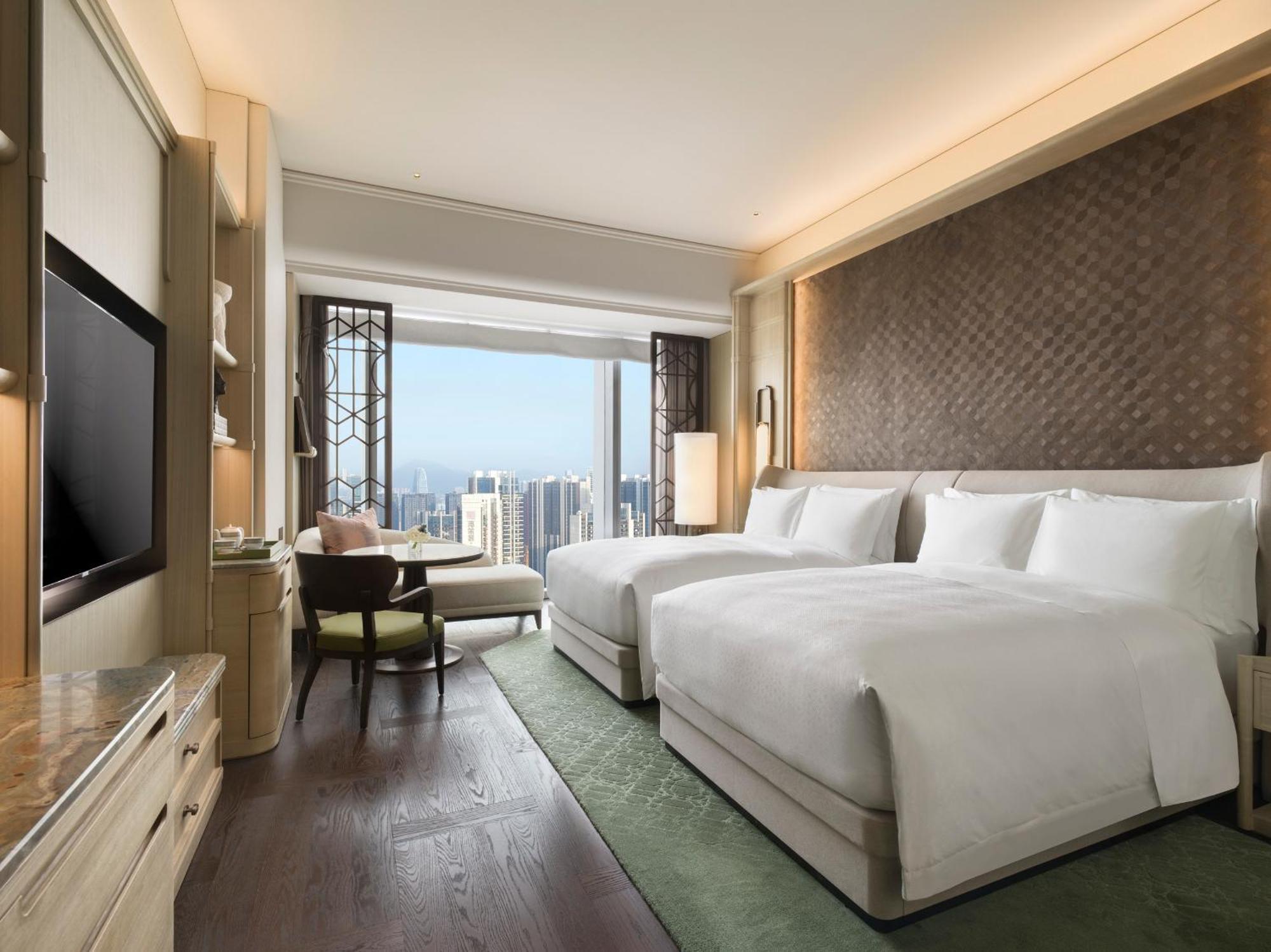 Deluxe Double Room with Two Double Beds and City View