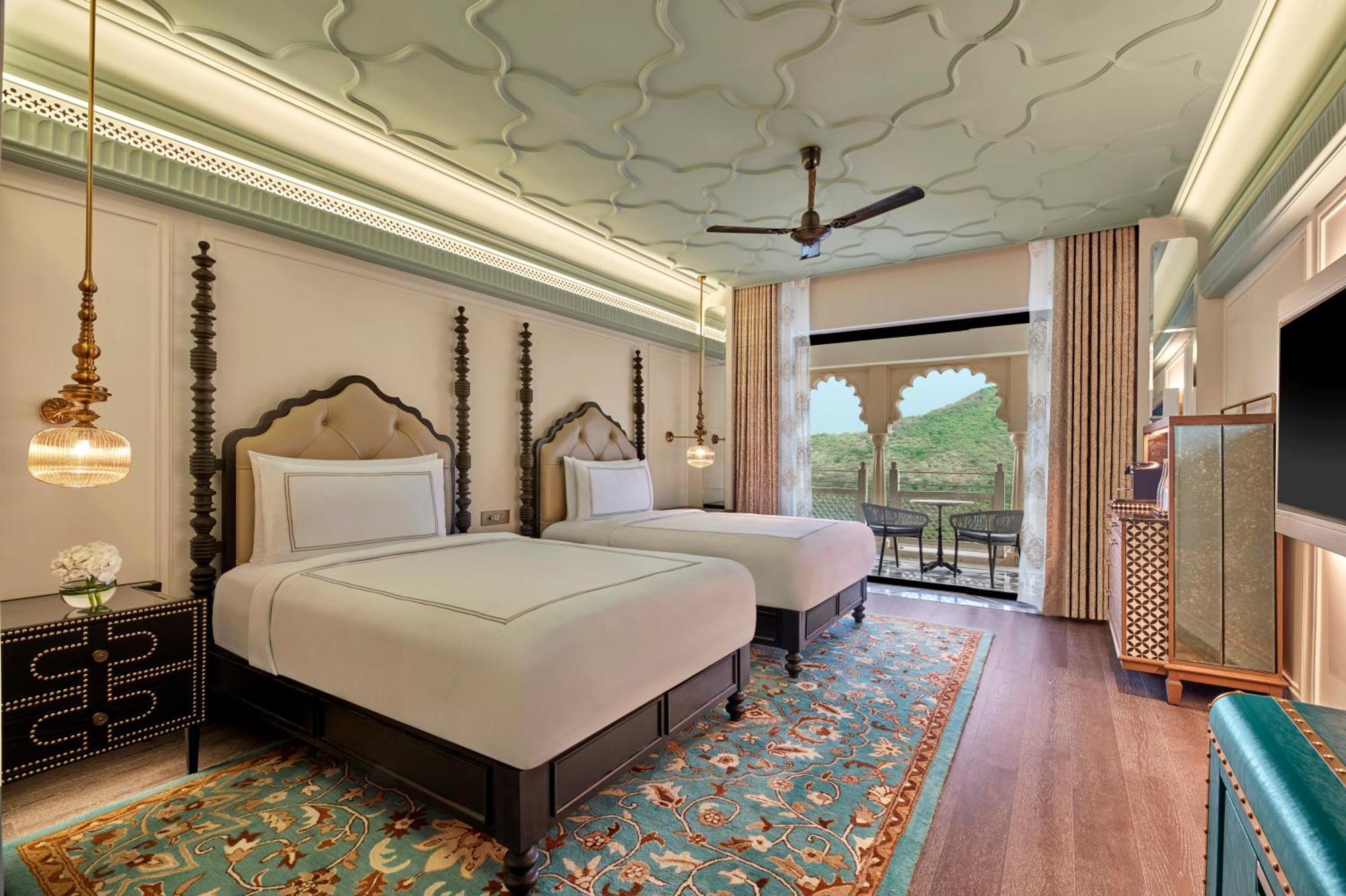 Fairmont Twin Room with Plunge Pool:15% savings on food & beverages, Buy 1 Get 1 on select premium drinks at Dahaad Bar (5 PM–11 PM), INR 1,000 spa credit once per stay, immersive evening cultural tea, access to paddleball, pickleball courts, mini go