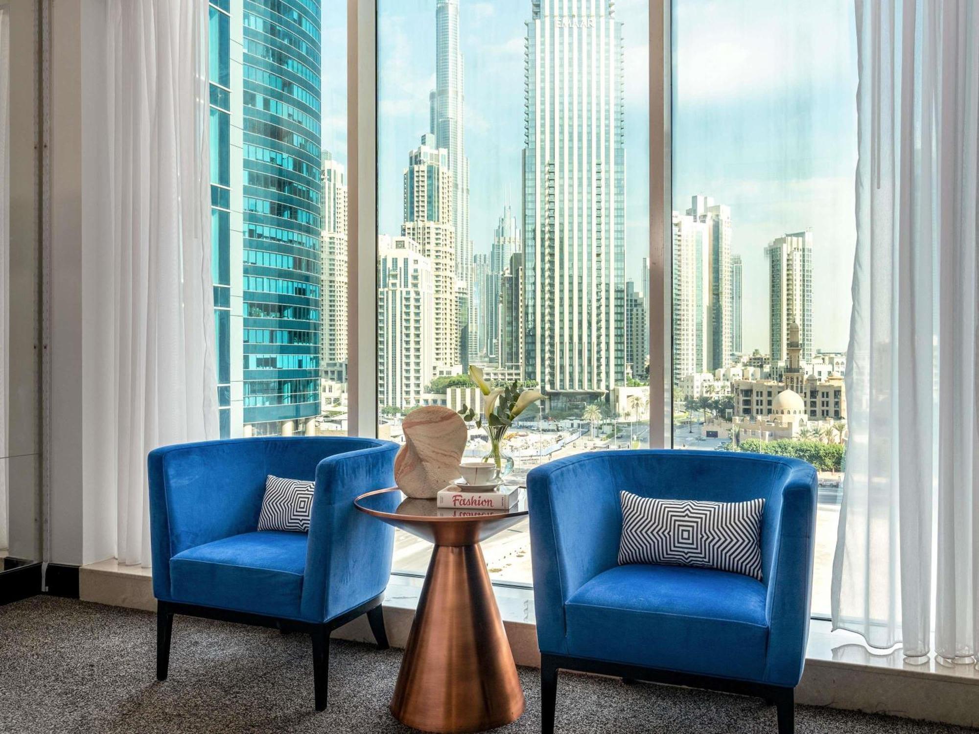 Executive Tweepersoonskamer met 2 Aparte Bedden en Uitzicht op de Burj Khalifa