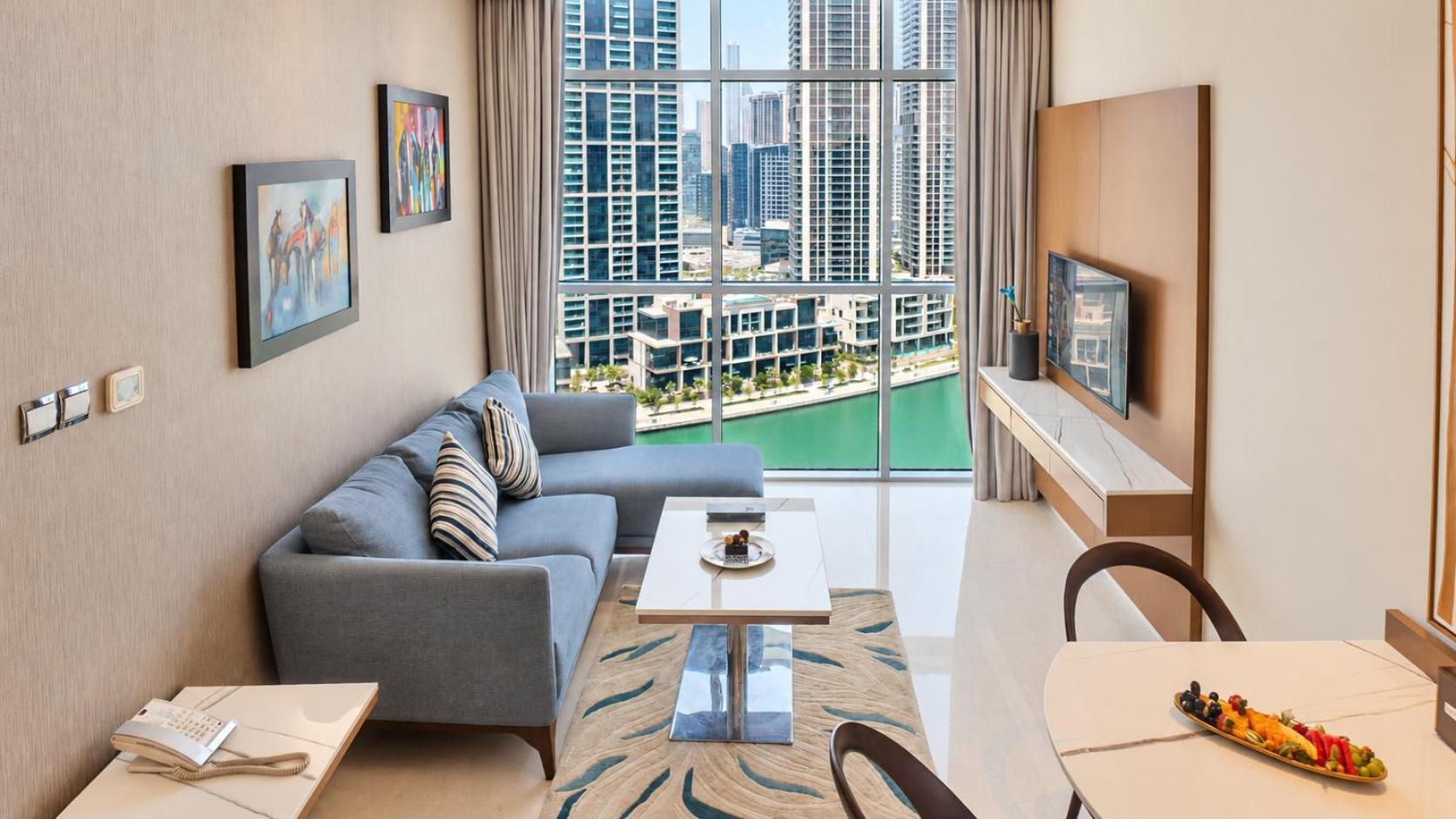 Suite met 1 Slaapkamer - Uitzicht op Dubai Canal met Gratis Toegang tot het Privéstrand van het Hotel in Palm - Jumeirah