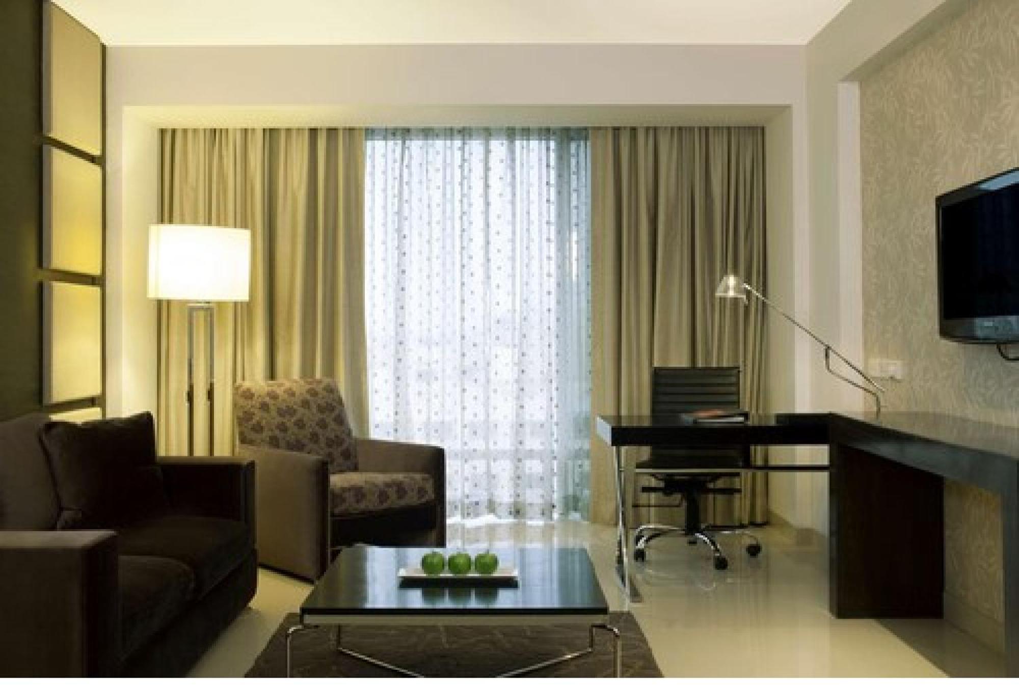 Junior Suite with Complimentary 2 IMFL Drinks , 2 Pieces of Laundry per stay and 20% discount on Spa.